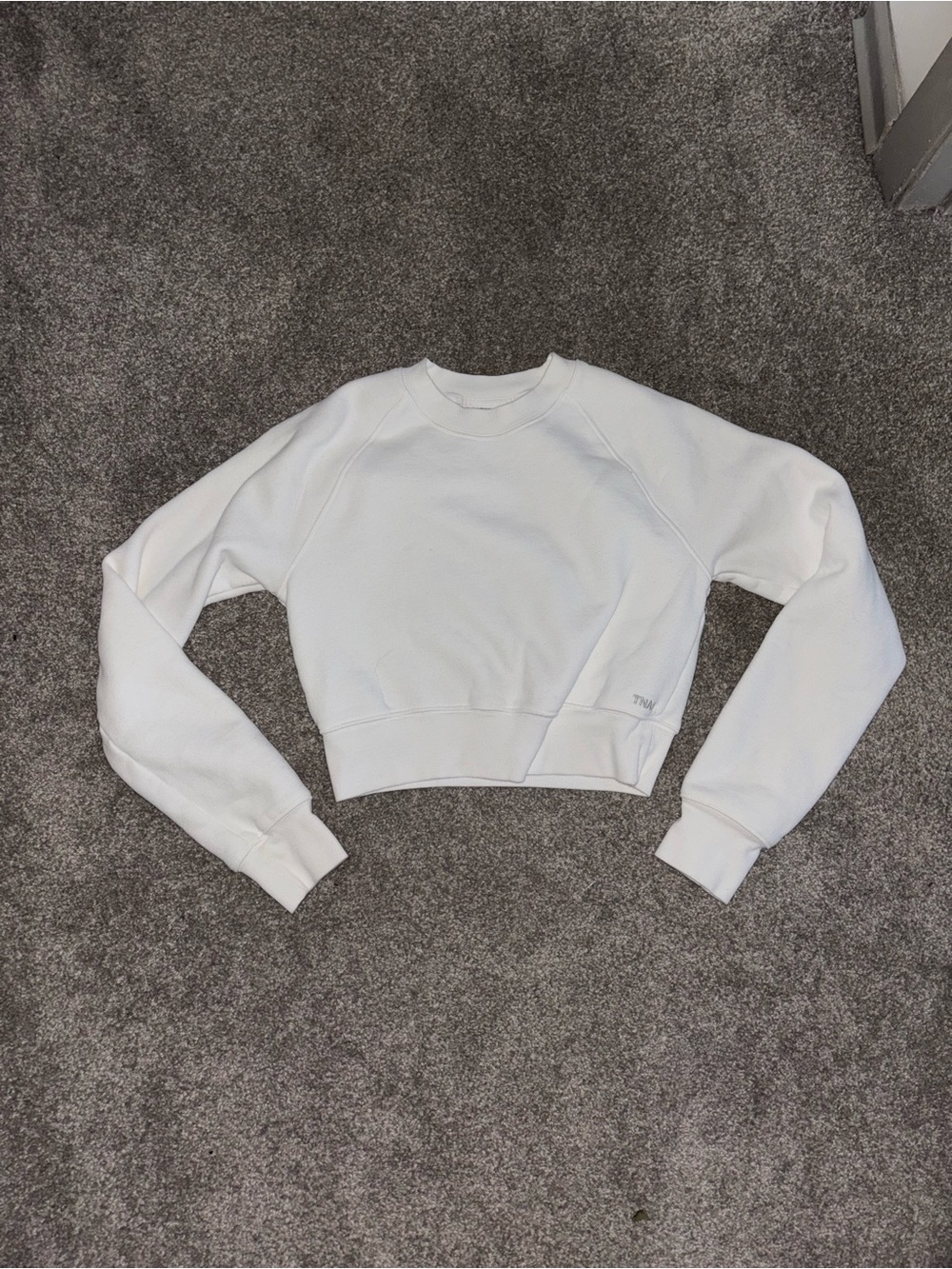 Size 2XS TNA Aritzia Cropped Women's White Sweatshirt